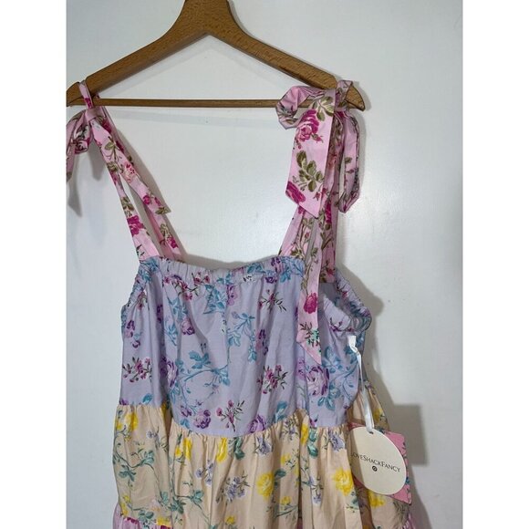 NWT LoveShackFancy Target Jeanne Tie Strap Floral Tiered Dress Large L Womens - Picture 4 of 12